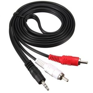 Cable Audio Nano Cable JACK3.5/M - 2XRCA/M Estereo 3,0M Negro
