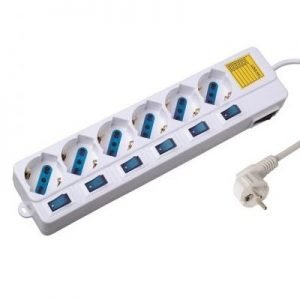 EWENT EW3932 Regleta 6 Tomas / 6 interruptor 1.5 m