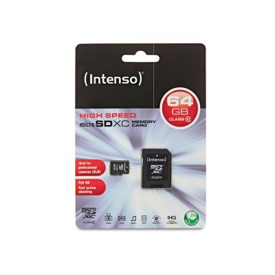 Intenso 3413490 Micro SD clase 10 64GB c/adapt - Imagen 2