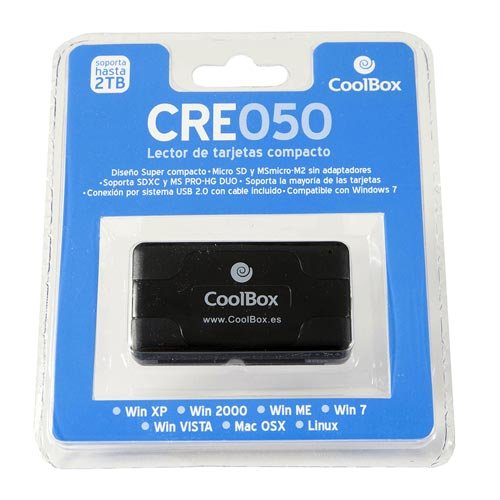 Lector Externo USB 2.0 Coolbox CRE-050 Tarjetas FLASH - Imagen 2