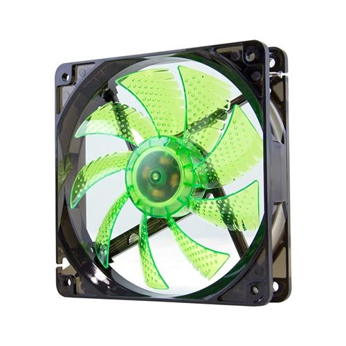 Ventilador 12CM NOX COOL FAN 1.200RPM Transparente Leds-VerdeS - Imagen 2