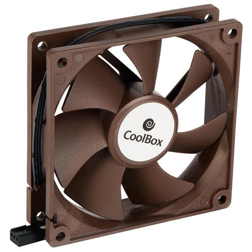 Ventilador 9CM Coolbox 1.600RPM Marrón - Imagen 2