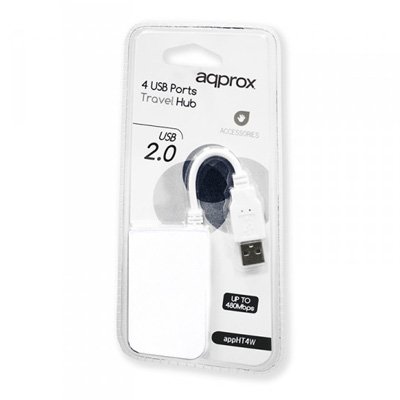 approx! APPHT4W Hub 4 Puertos usb 2.0 Blanco - Imagen 2