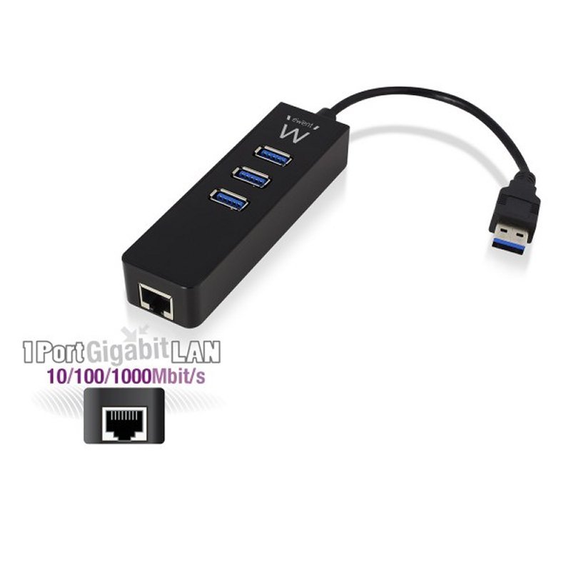 EWENT EW1140 Hub 3 puertos 3.1+ 1Gbps - Imagen 2