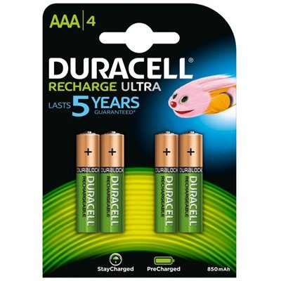DURACELL PILA RECARGABLE HR03 AAA 800mAh BLISTER*4