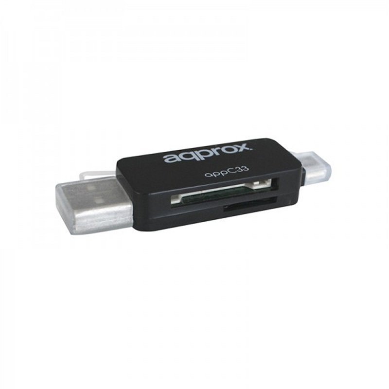 approx APPC33 Adaptador microSD/SD/MMC a USB/micro - Imagen 2