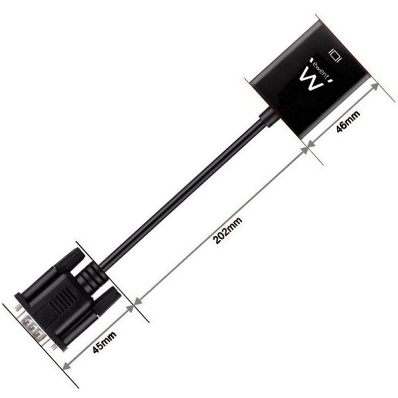 Adaptador VGA a HDMI con Audio EWENT EW9866 - Imagen 3