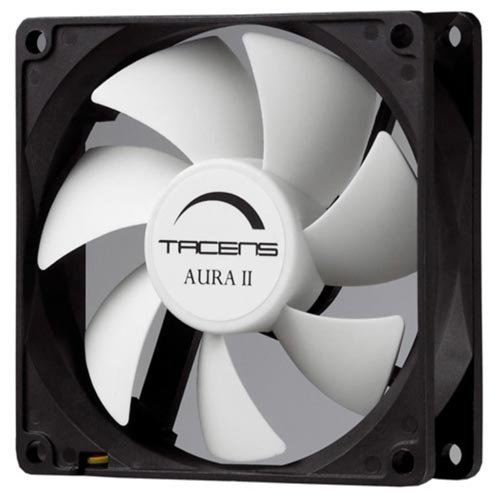 Ventilador 8CM Tacens AURA II FLUXUS 1.500RPM NEGRO/Blanco - Imagen 2
