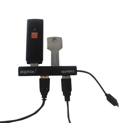 approx! APPHM4B HUB 4 Puertos USB 2.0 Tablet Negro - Imagen 2