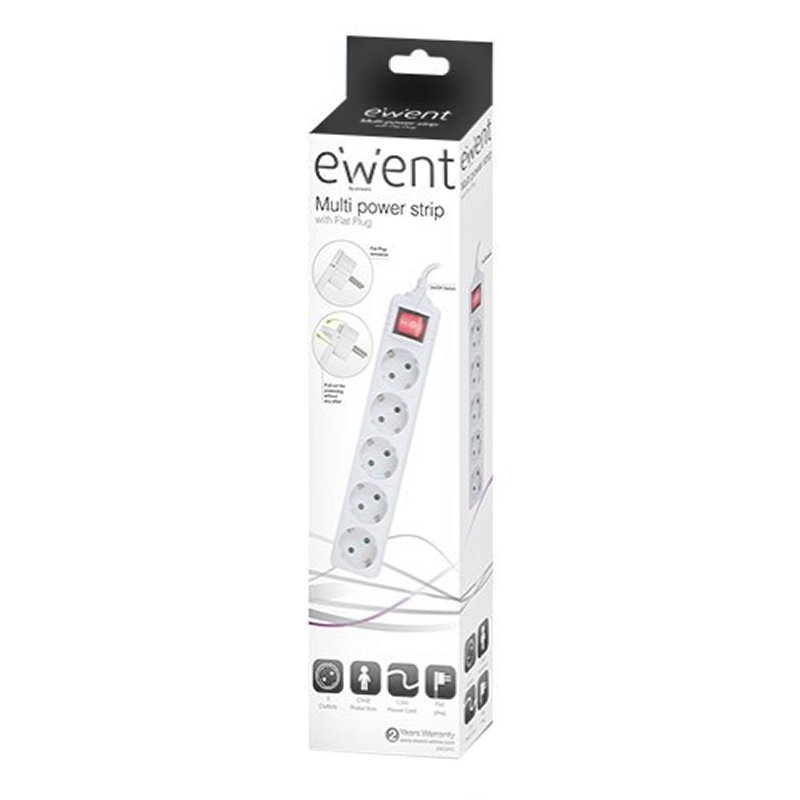Ewent EW3955 Regleta 5 Tomas / 1 interruptor 1.5m - Imagen 4
