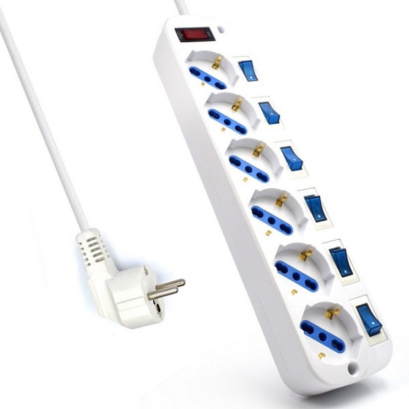 Ewent EW3932-3m Regleta 6 Tomas / 6 interruptor 3m - Imagen 2