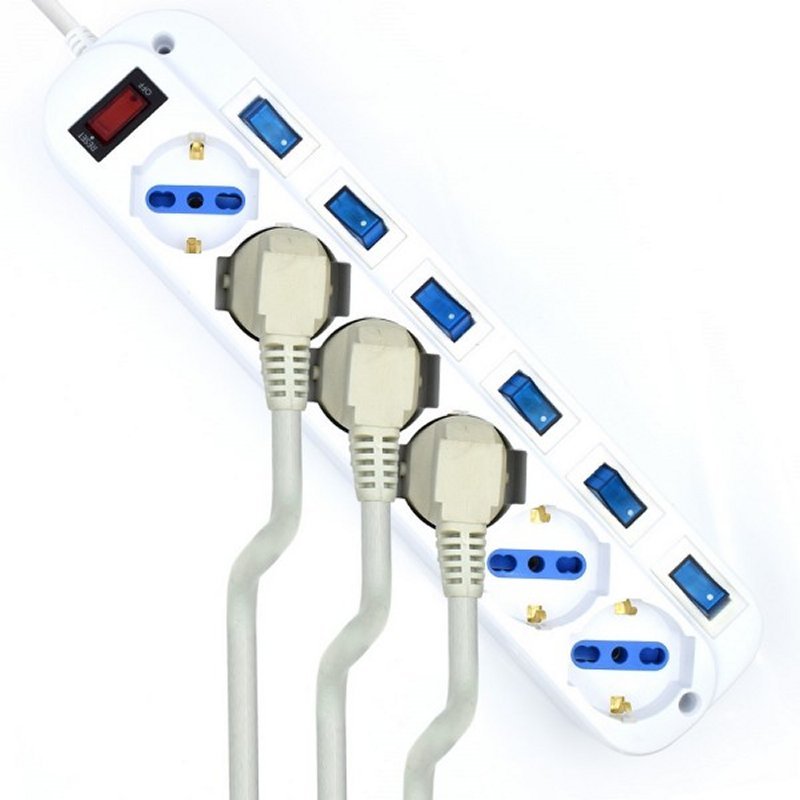 Ewent EW3932-3m Regleta 6 Tomas / 6 interruptor 3m - Imagen 3