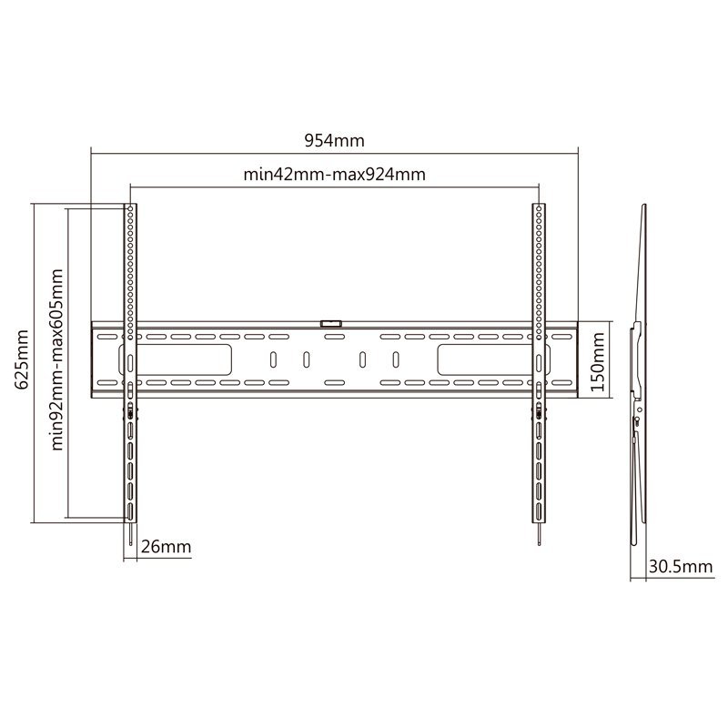 TooQ Soporte tv/monitor fijo 60" a 100" - Imagen 2