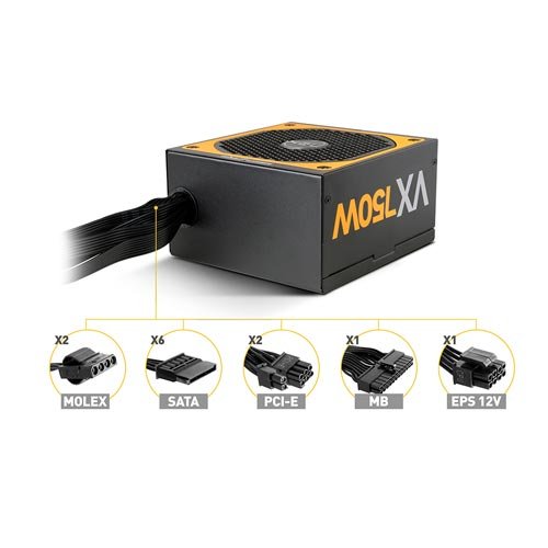 Fuente Alimentación 750W Nox URANO VX PFC Activo 80+Bronze 6SATA 14cm ATX - Imagen 3