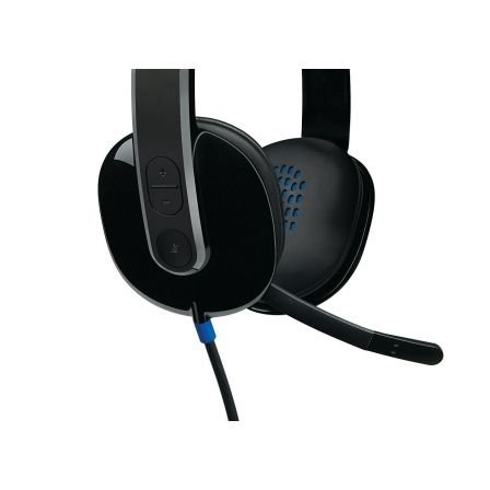 Auriculares DIADEMA con Micrófono Logitech H540 CONTROL VOLUMEN EN CASCOS USB NEGRO 981-000480 - Imagen 3
