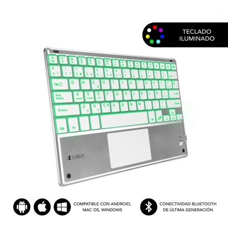 Teclado Compacto Inalámbrico por Bluetooth Subblim SMBT50/ Silver