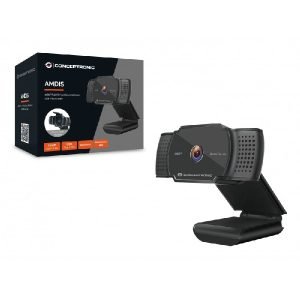 Webcam HD Conceptronic AMDIS 2K INTERPOLADO USB   3.6MM  AUTOFOCUS 30 FPS ANGULO VISION 72° MICROFONO INTEGRADO