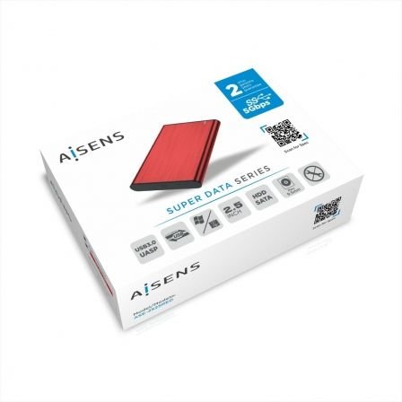 Caja Externa 2.5" Aisens ASE-2525RED/ USB 3.1/ Sin tornillos - Imagen 4