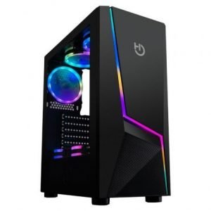 Hiditec Caja ATX V20 PRO ARGB CRISTAL TEMPLADO Negra