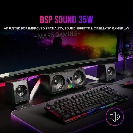 MARS GAMING Altavoces MS22 2.2 35W Black - Imagen 2