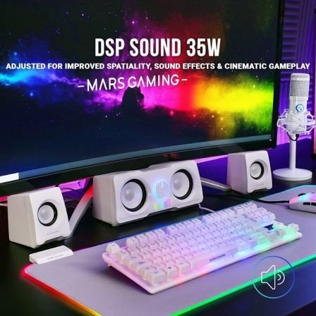 MARS GAMING Altavoces MS22 2.2 35W White - Imagen 2