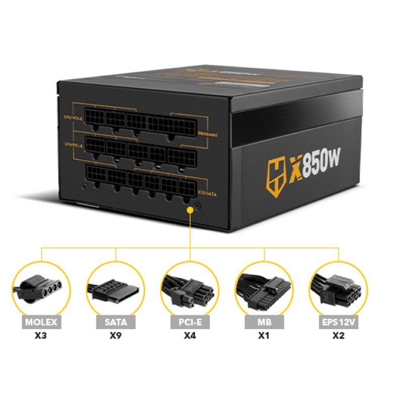 Fuente NOX HUMMER X 850W Modular 80+Gold - Imagen 2