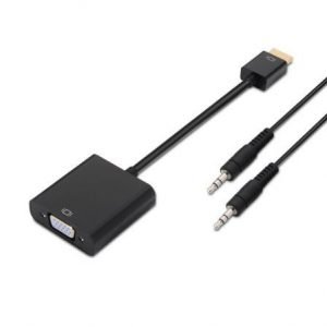 Adaptador HDMI Macho - VGA Hembra/ Jack 3.5 Hembra - Aisens A122-0126