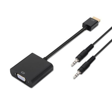Adaptador HDMI Macho - VGA Hembra/ Jack 3.5 Hembra - Aisens A122-0126