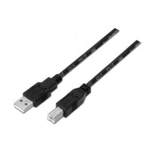 Cable USB 2.0 Impresora Aisens A101-0006/ USB Macho - USB Macho/ 1.8m/ Negro