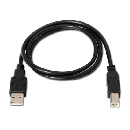 Cable USB 2.0 Impresora Aisens A101-0006/ USB Macho - USB Macho/ 1.8m/ Negro - Imagen 2