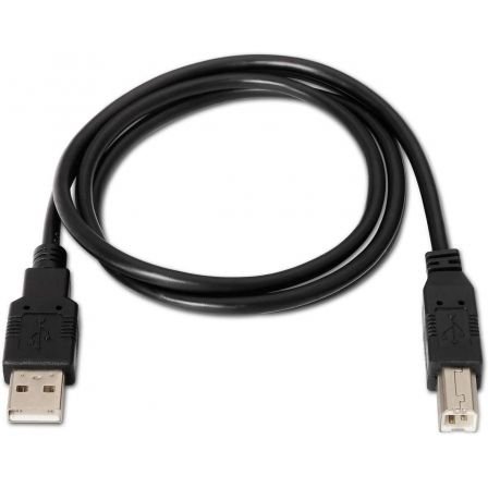 Cable USB 2.0 Impresora Aisens A101-0007/ USB Macho - USB Macho/ 3m/ Negro - Imagen 2