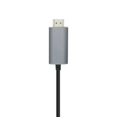 Cable USB Tipo-C Macho a HDMI Macho 0.8m Negro - Imagen 2