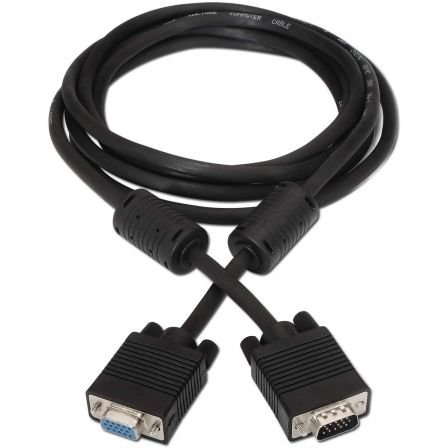 Cable Alargador SVGA Aisens A113-0078/ VGA Macho - VGA Hembra/ 1.8m/ Negro - Imagen 2