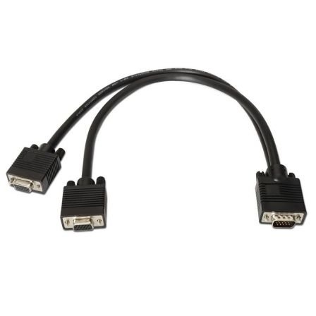 Duplicador SVGA Aisens A113-0081/ VGA Macho - 2x VGA Hembra