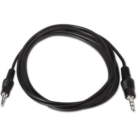 Cable Estéreo Aisens A128-0141/ Jack 3.5 Macho - Jack 3.5 Macho/ 30cm/ Negro - Imagen 2