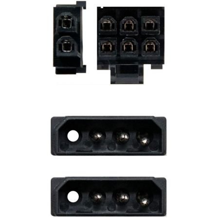 Cable Alimentación Aisens A131-0165/ 2x Molex Macho - Molex 6+2 PIN Macho/ 0.2m - Imagen 4