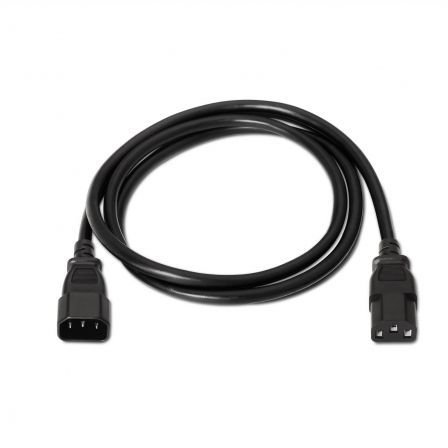 Cable Alargador de Alimentación CPU Aisens A132-0171/ IEC C13 Hembra - IEC C14 Macho/ 1.5m/ Negro - Imagen 2