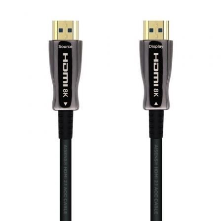 Cable HDMI 2.1 AOC 8K Aisens A153-0524/ HDMI Macho - HDMI Macho/ 100m/ Negro