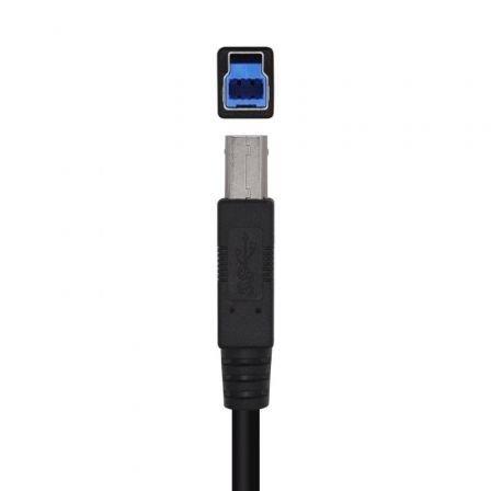 Cable USB 3.0 Impresora Aisens A105-0444/ USB Macho - USB Macho/ 2m/ Negro - Imagen 2