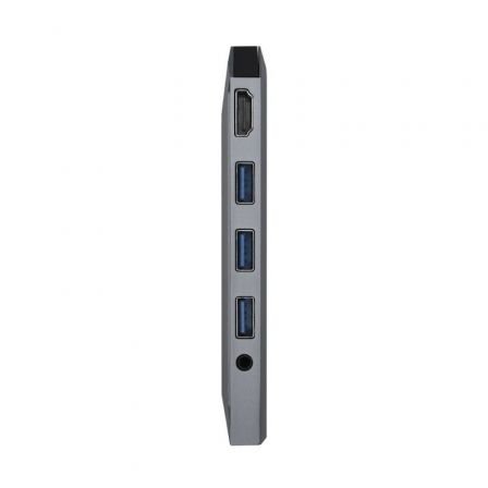 Docking USB 3.2 Tipo-C Aisens ASUC-9P001-GR/ 1 HDMI/ 3 USB/ 1 RJ45/ 1 Audio/ 1 Lector Tarjetas / USB PD/ Gris - Imagen 3
