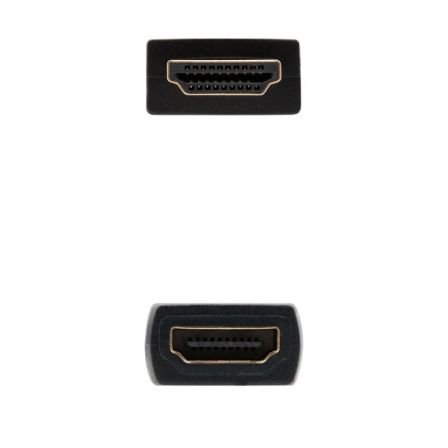 Cable Alargador HDMI Nanocable 10.15.1012/ HDMI Macho - HDMI Hembra/ 2m/ Negro - Imagen 3
