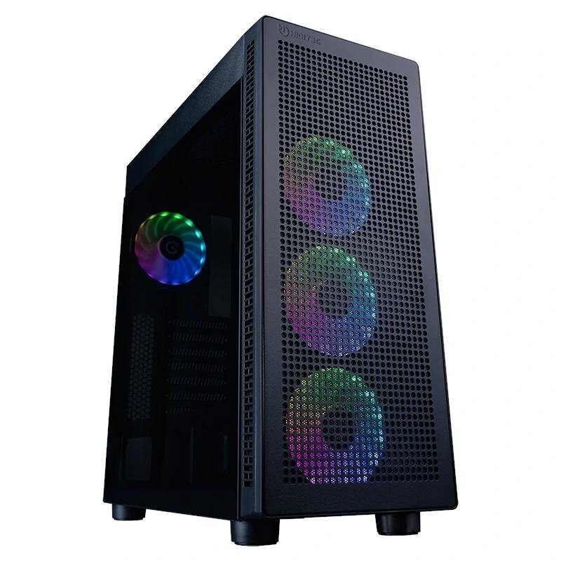 Hiditec Caja ATX Gaming H1 AIR ARGB USB-C Negra