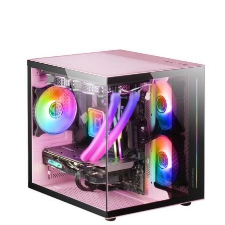 Caja Gaming Minitorre Mars Gaming MC-VIEW/ Rosa - Imagen 2
