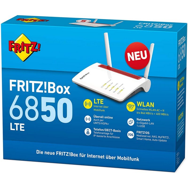 FRITZ! Box6850 LTE Router 5G WiFi Dual Mesh - Imagen 4