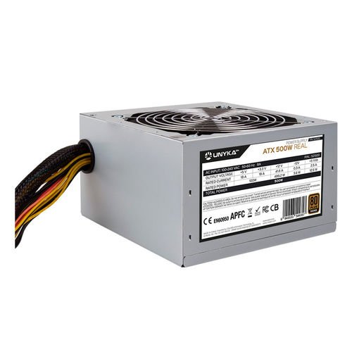 500W UNYKA FULL RANGE PFC-ACTIVO 80+ BRONCE 12CM ATX BULK - Imagen 4
