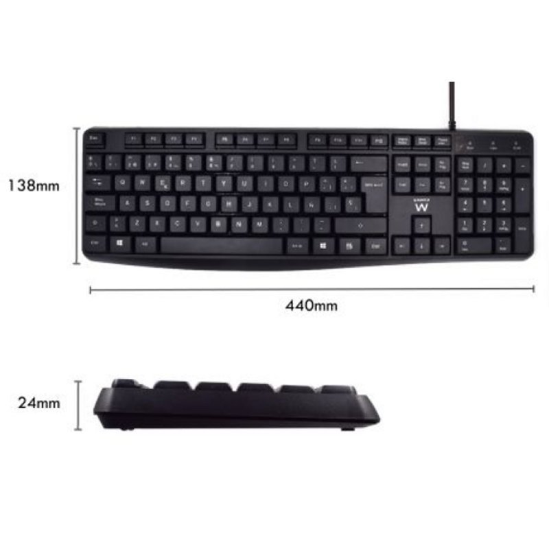 Ewent EW3006 kit teclado+ raton escrit. silenciosa - Imagen 4