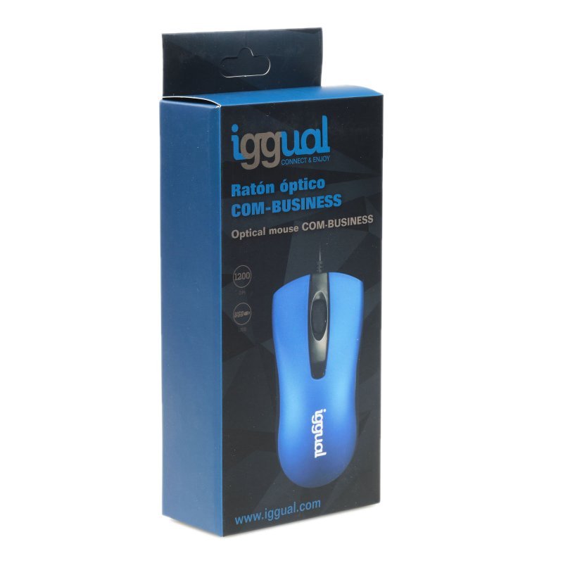 iggual Ratón óptico COM-BUSINESS-1200DPI azul - Imagen 4