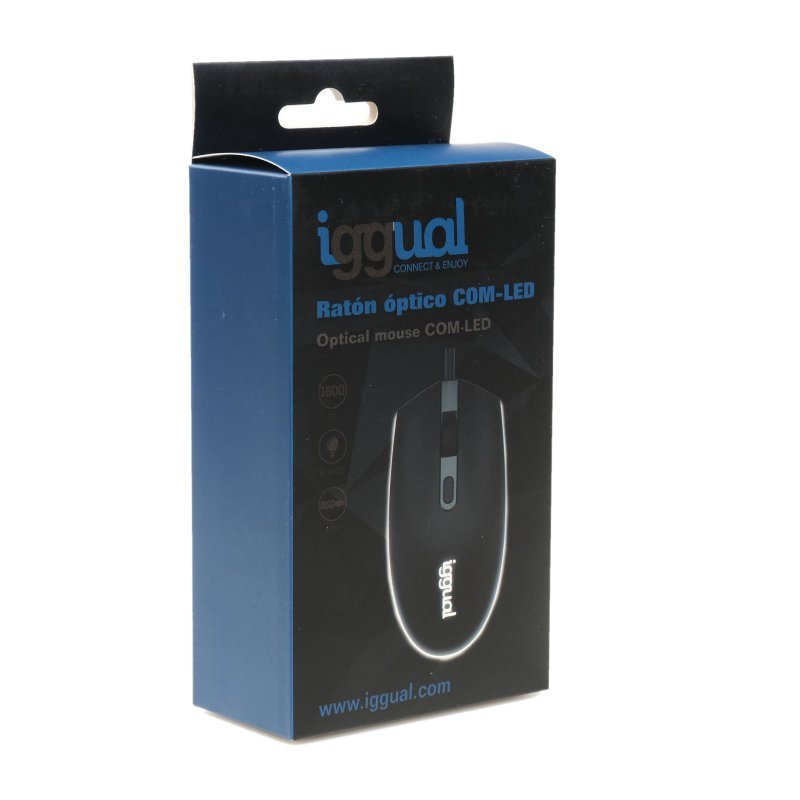 iggual Ratón óptico COM-LED-1600DPI negro - Imagen 4