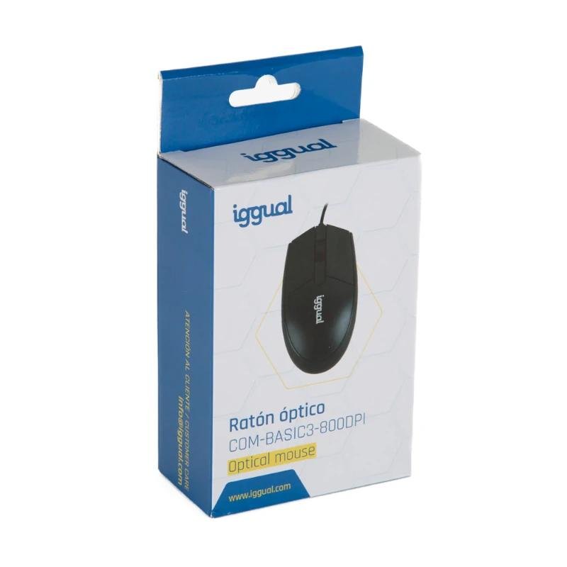 iggual Ratón óptico COM-BASIC3-800DPI negro - Imagen 4
