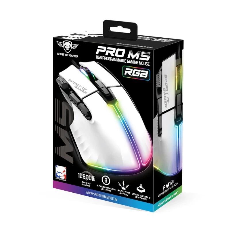 Spirit of Gamer Raton Souris Pro M5 Blanco - Imagen 4